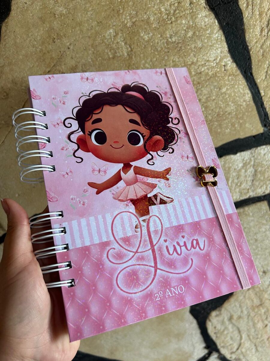 Caderno escolar personalizado personalizado produzido pela Lindo Sol
